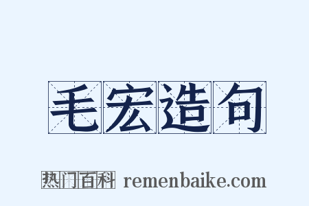 毛宏造句是什么意思的图片